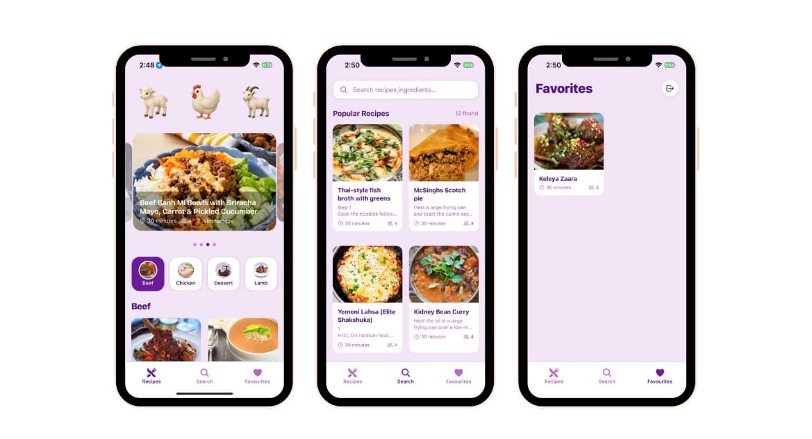 Recipe Finder App - React Native