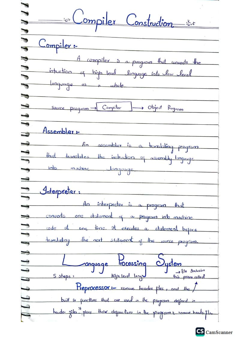 Compiler Construction (Mids)